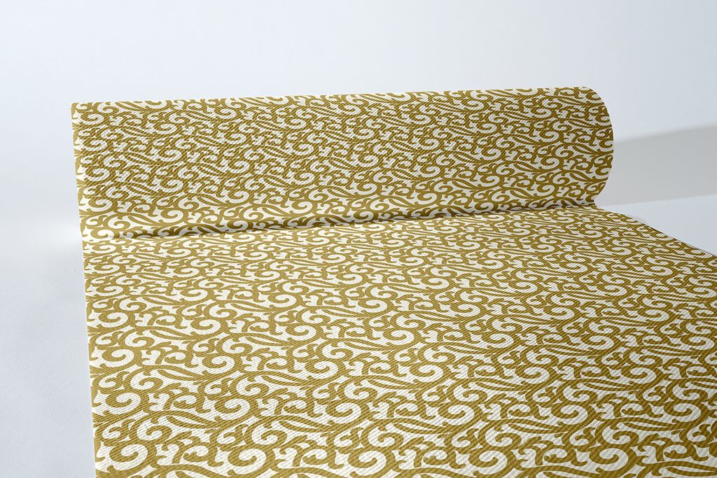Sovie HORECA Tischläufer Rico in Champagner-Gold aus Linclass Airlaid 40cm x 24 m, 1 Stück - Ornamente