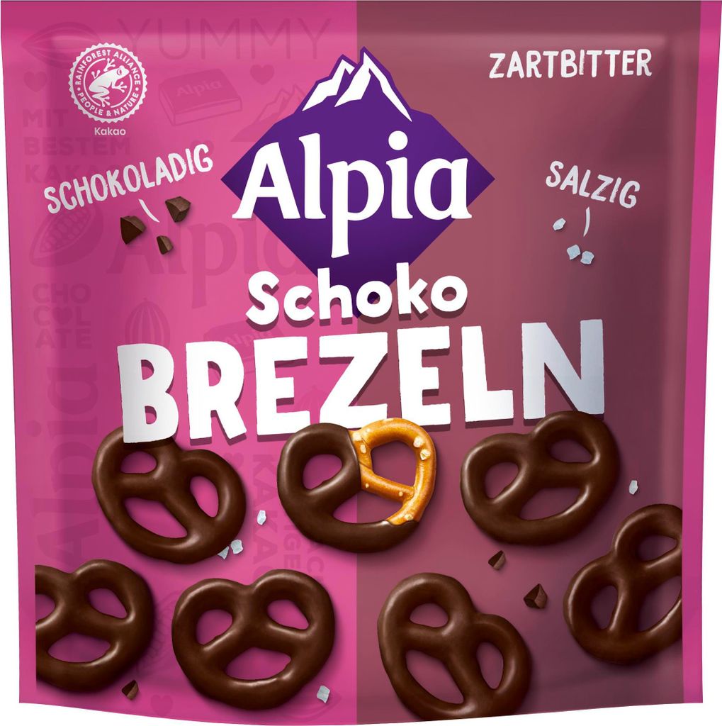 Pretzel al cioccolato Alpia Pretzel salati al cioccolato Immagine del prodotto 