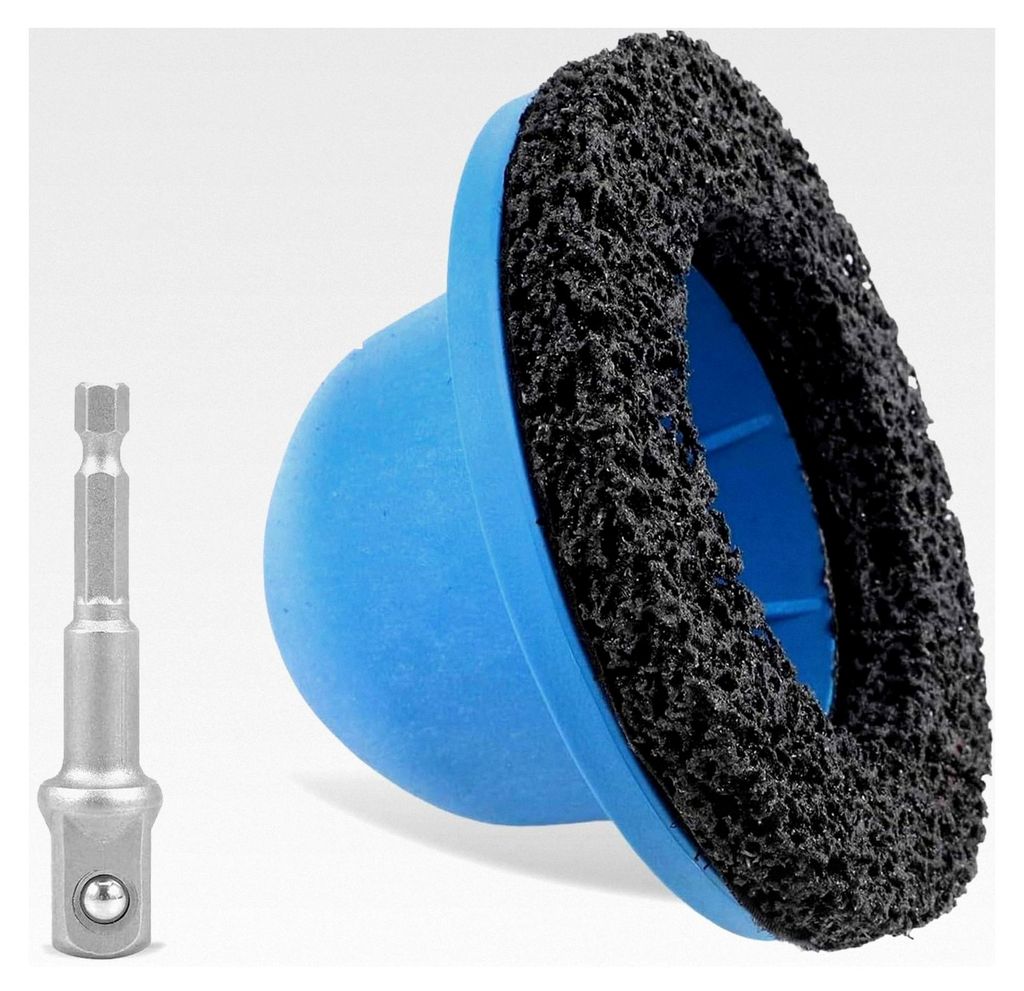 Radnabenschleifer 150 mm Ø mit 1/2" Antrieb – Nabenreinigungsbürste für die Reinigung von Radnaben, Rostentfernung und Felgenwechsel an Autos,...