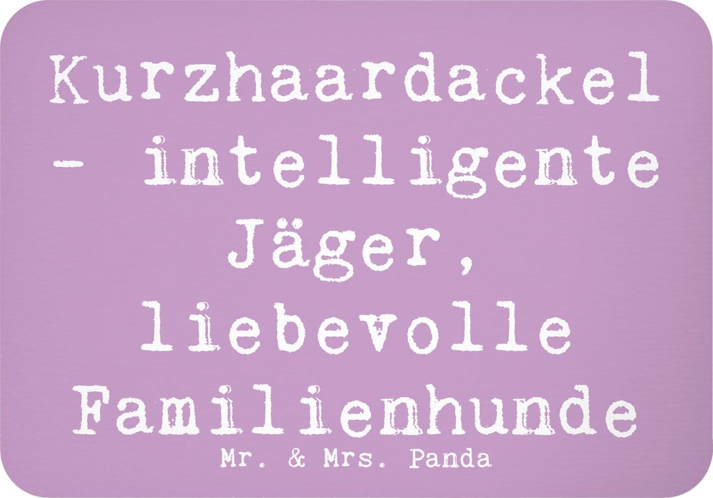 Mr. & Mrs. Panda magnet Spruch Kurzhaardackel Liebe - Lavendeltraum - Geschenk, whiteboardmagnet, agile Hunderasse, Hunderassen Charakter, wandmagn...