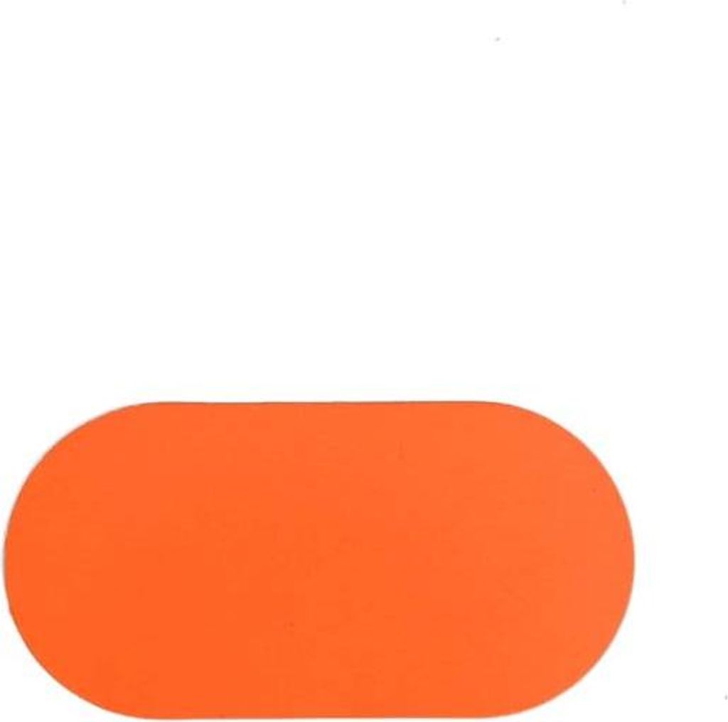 Oval Orange 6 x 12 cm - Bodenmarkierung mit glatter Oberfläche - Orange - Glatt - Polyvinyl chloride (PVC) - 0,78 mm - Innenbereich - DM956
