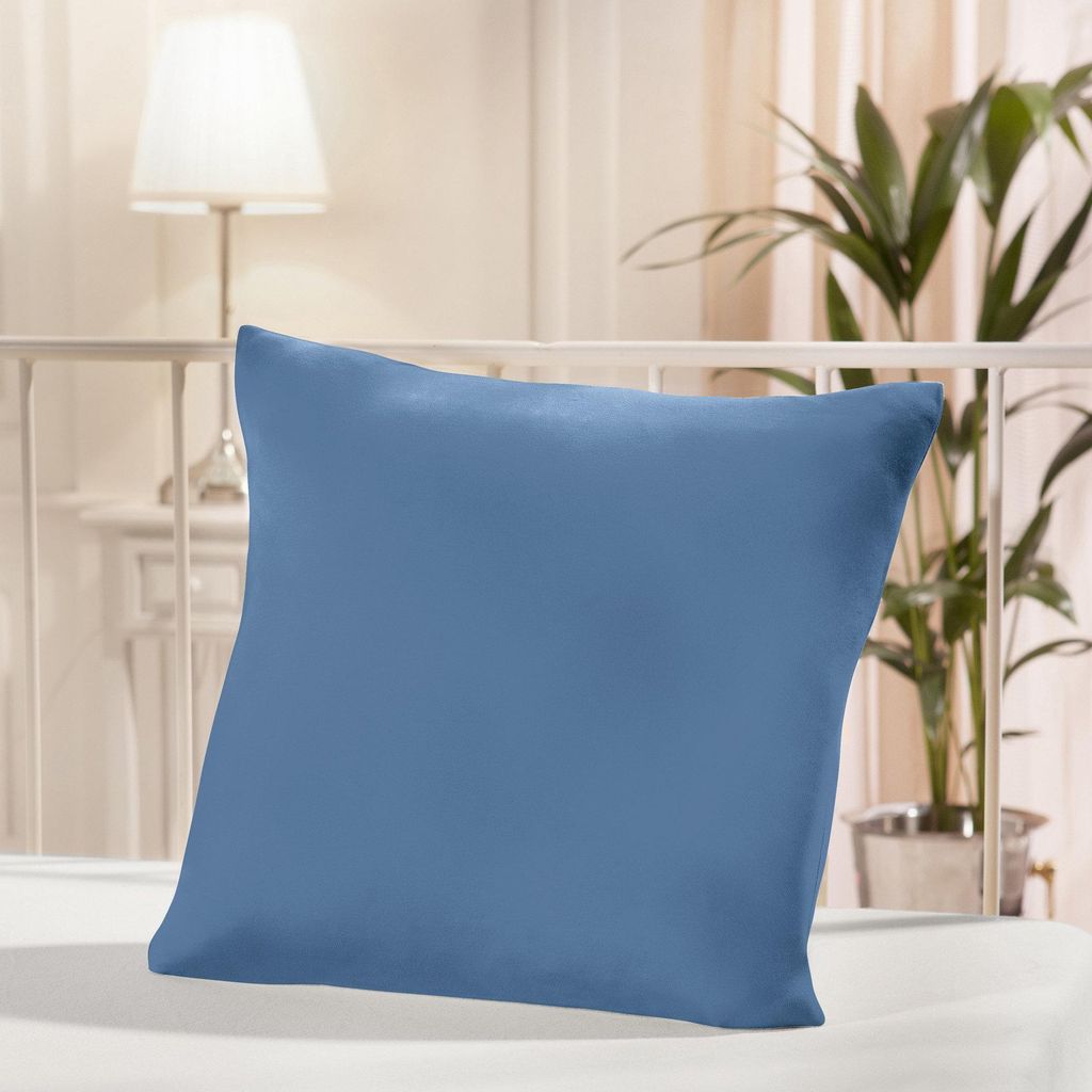 Erwin Müller Kuschelkissenbezug rauchblau 40x40 cm