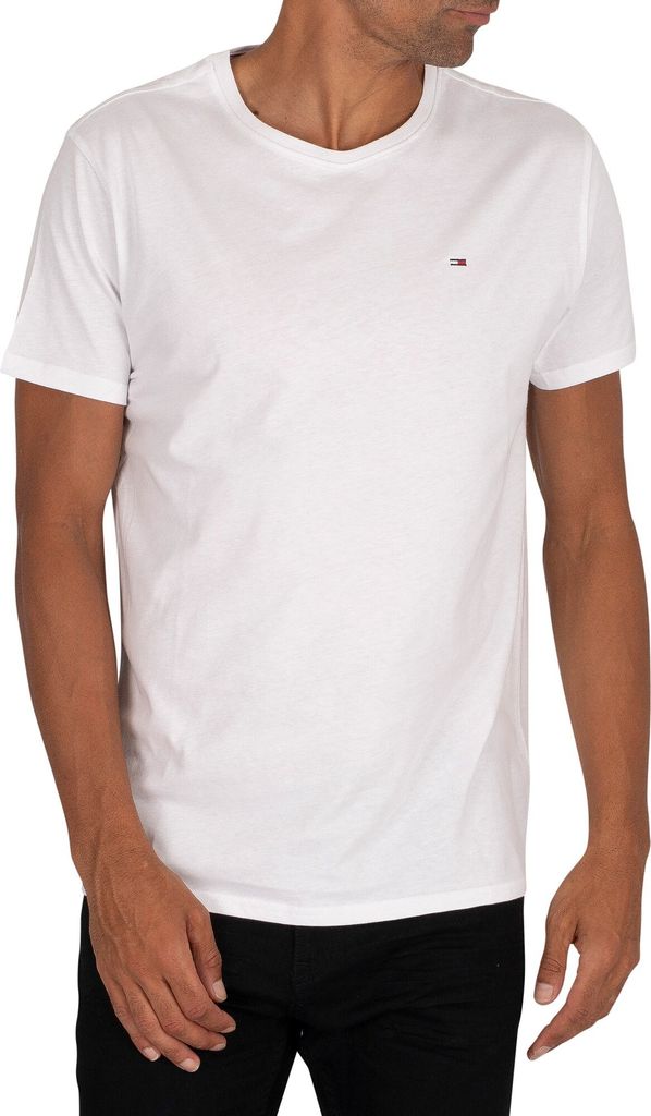 Tommy Jeans Herren Original Jersey T-Shirt, Weiß M Produktbild 