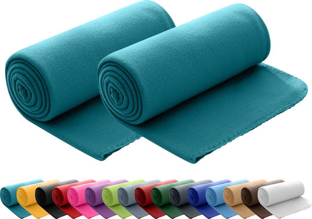 2er Set Polar Fleecedecke 130x160 cm, OEKO-TEX ca. 400g Produktbild 