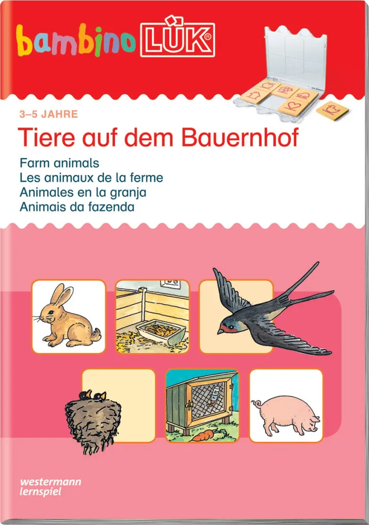 Jeu Éducatif Bambino LÜK Thème Ferme pour l'Éveil des Enfants de 2 à 4 Ans