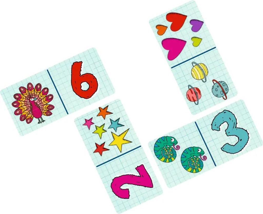 Die Spiegelburg Buntes Zahlen-Domino - Bunte Geschenke bunt Produktbild 
