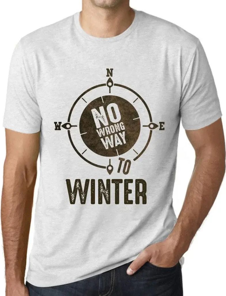Herren Grafik T-Shirt Kein falscher Weg zum Winter – No Wrong Way To Winter – Öko-Verantwortlich Vintage Jahrgang Kurzarm Lustige Druck Geburt...