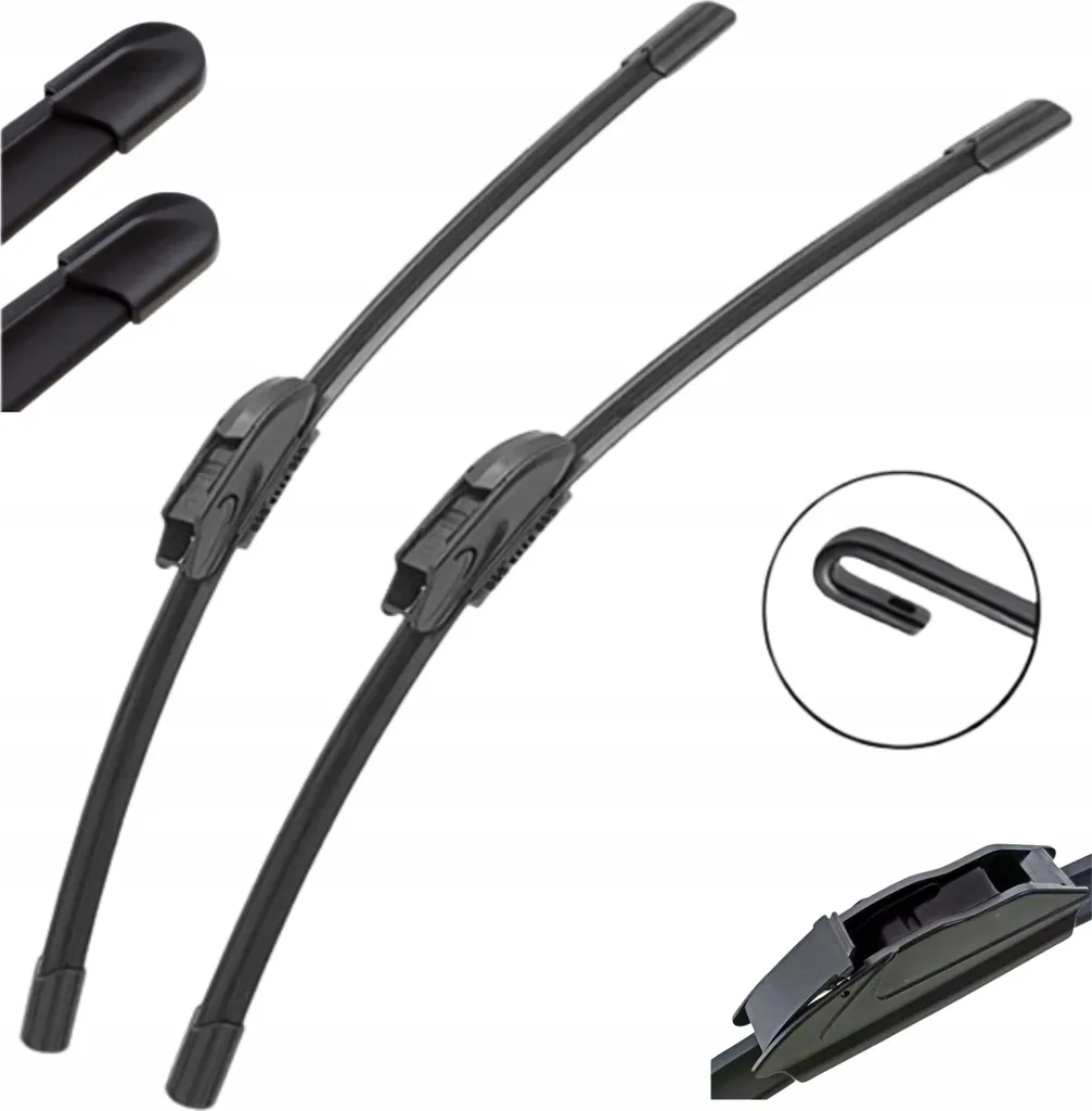 Balais essuie-glace 525 475 mm sans traces pour pare-brise net et clair