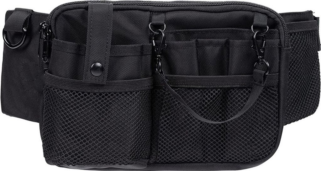 INF Medizinische Organizer-Tasche - Kompakte & verstellbare Hüfttasche Schwarz