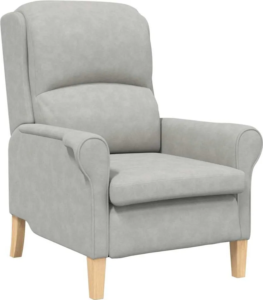 Fauteuil en microfibre gris clair 76 cm avec dossier ergonomique