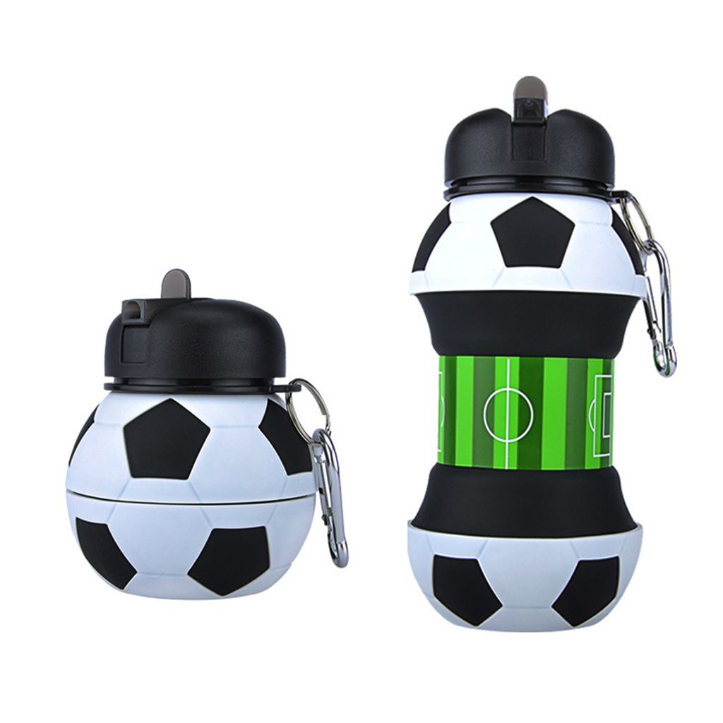 Trinkflasche Kinder Trinkflasche Auslaufsicher,Fußball-Wasserflasche 550 ml , Sport Wasserflasche, BPA-frei, ideal für Outdoor, Schule und Camping