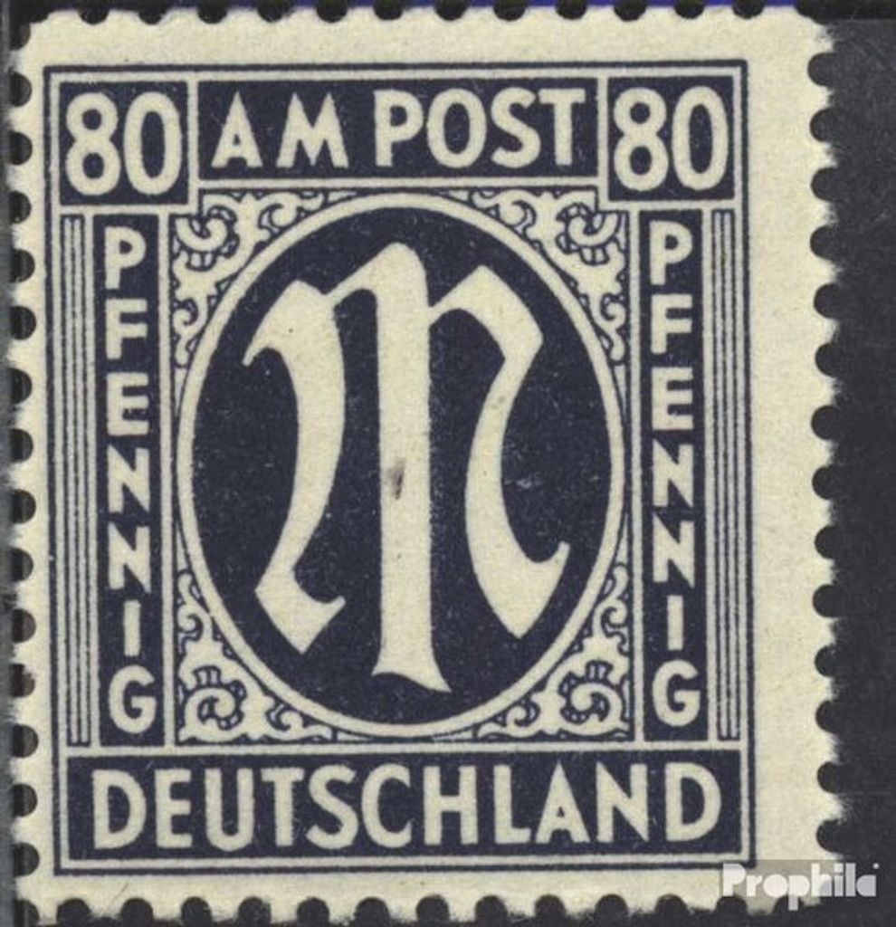Briefmarken Bizone (Alliierte Besetzung) 1945 Mi 34D postfrisch AM-Post