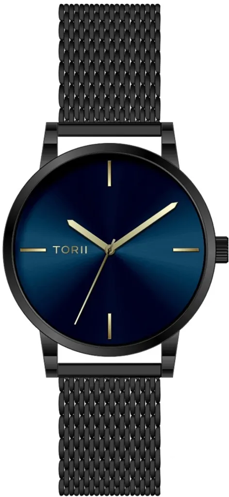 Montre Homme Torii B41BG.N4 Chic pour Tenue de Bureau et Soirée Bleue