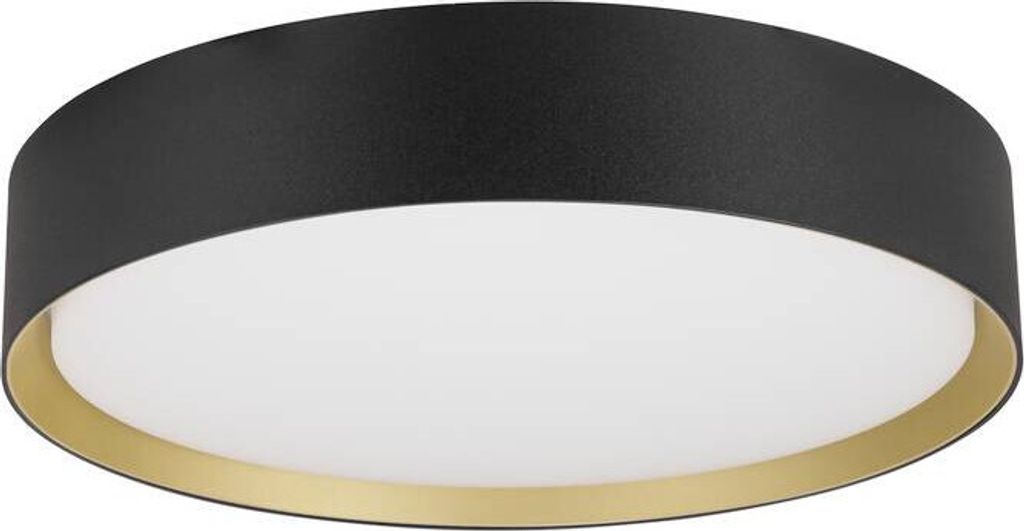 SLV DNA 30, Wand- und Deckenaufbauleuchte, rund, 2700/3000K, 18W, PHASE, schwarz / gold 1008580