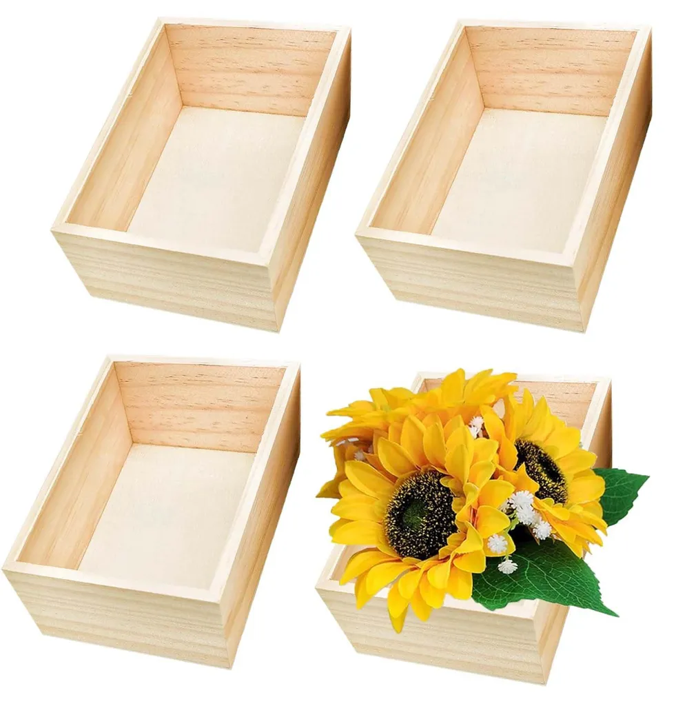Boîtes de rangement en bois pour trier vos petits objets éparpillés lot de 4