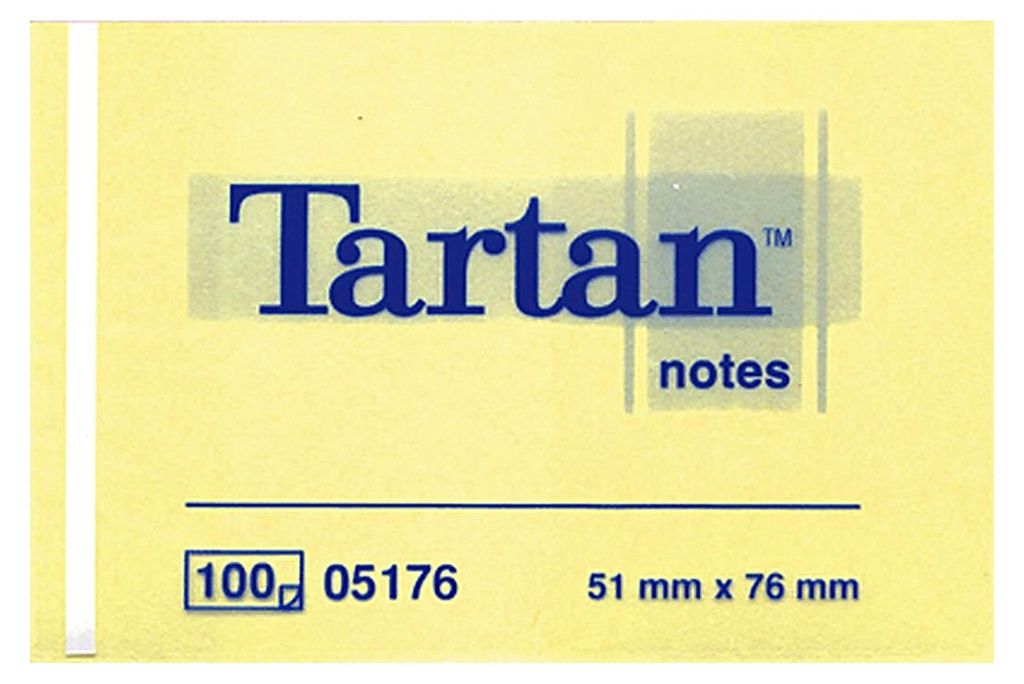 Tartan 05176 Notes Haftnotizen 51 x 76 mm hellgelb 1 Stück