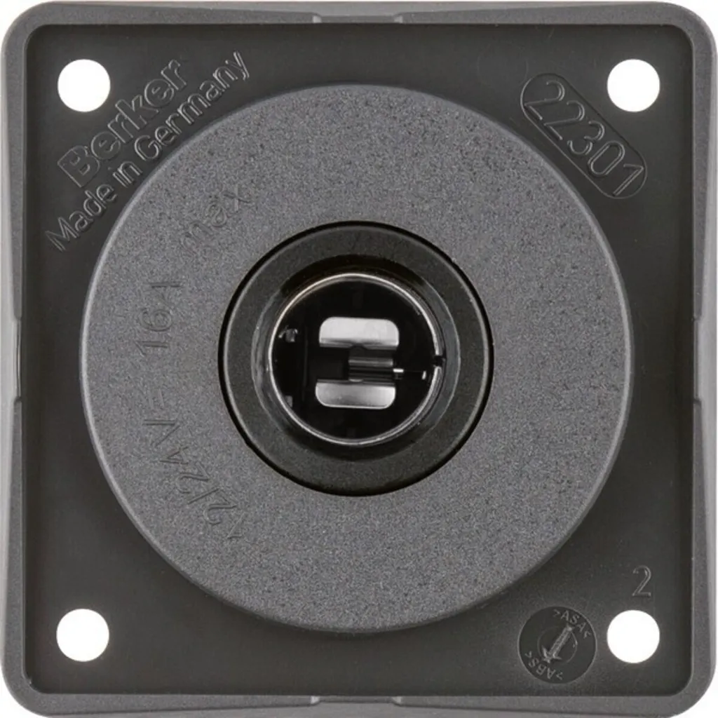 Insert Prise 12V Integro Berker Anthracite Mat au Design Ultra Compact