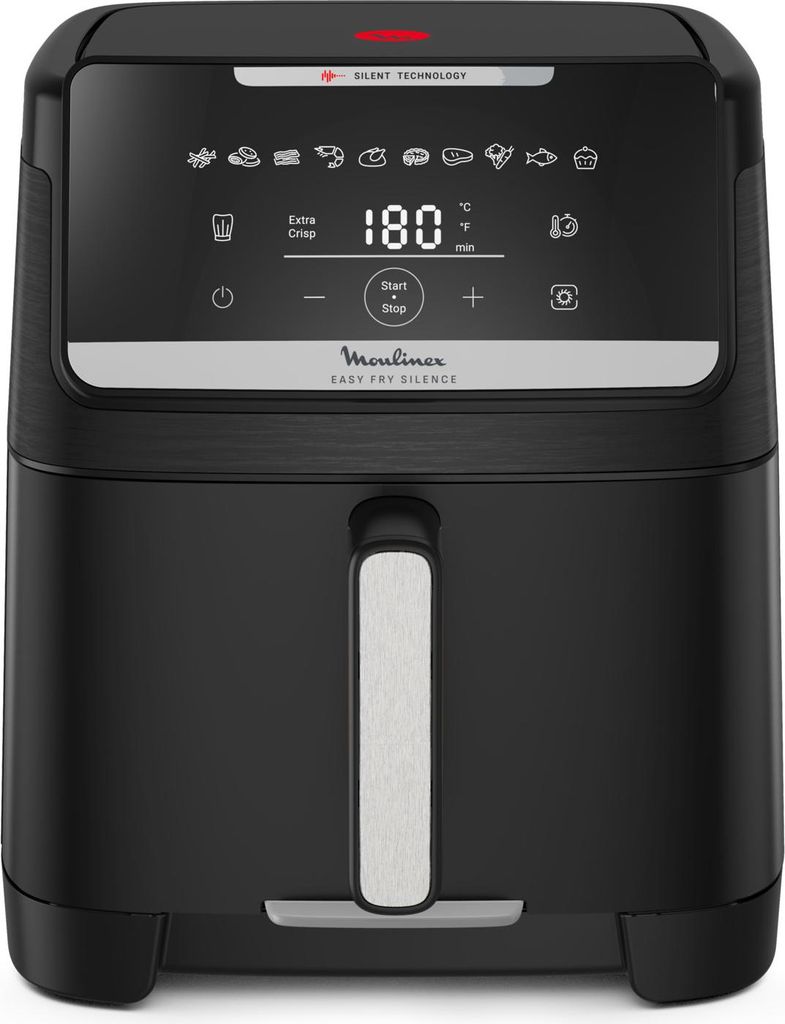 Moulinex Heißluftfritteuse Easy Fry Silence XXL 7L 1700W Schwarz - EZ8428F0