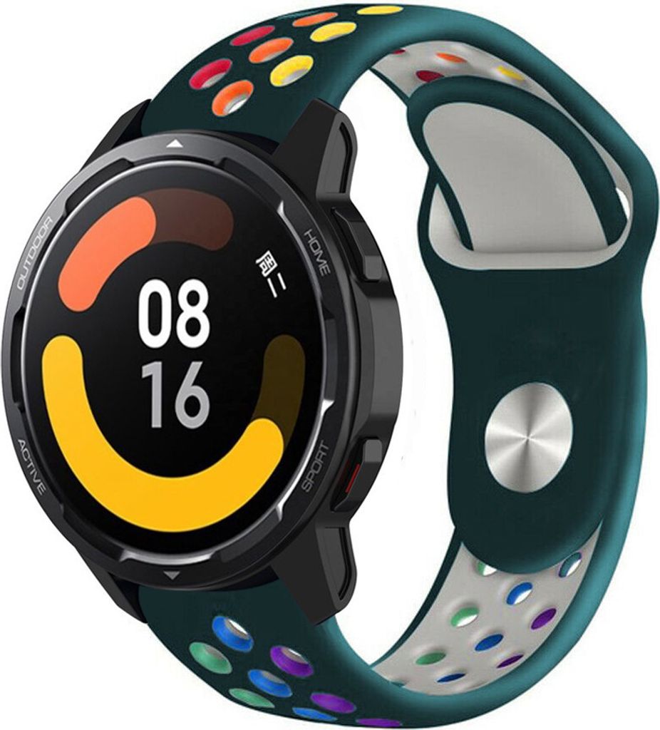 Strap-it Xiaomi Watch S1 Sportarmband (Piniengrün Bunt)