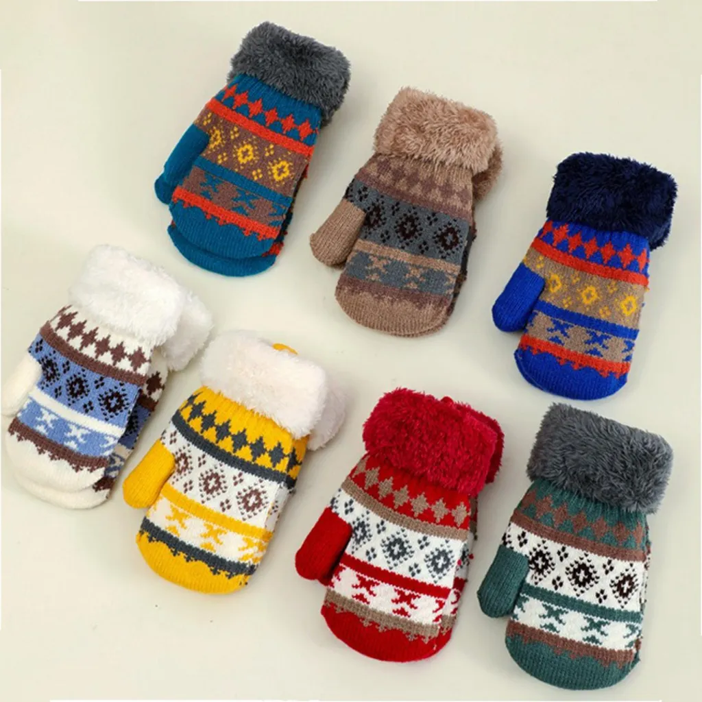 Set Invernale 4 Pezzi Bambini Caldo Cammello - Sciarpa Cappello Guanti - 7