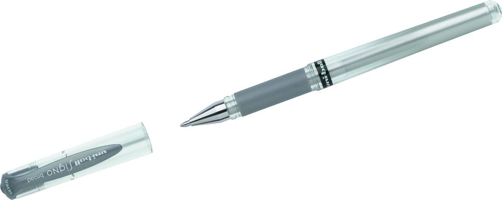 Uni-Ball Signo Broad UM-153 W Plateado 0,6 mm (12 Piezas) Flüssigtintenstift