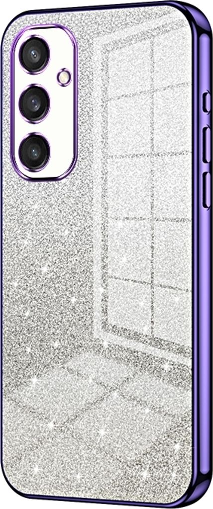 Glitzer Hülle für Samsung Galaxy S25 - Phonesta Crystal Sparkle Silikon Back Cover - Lila
