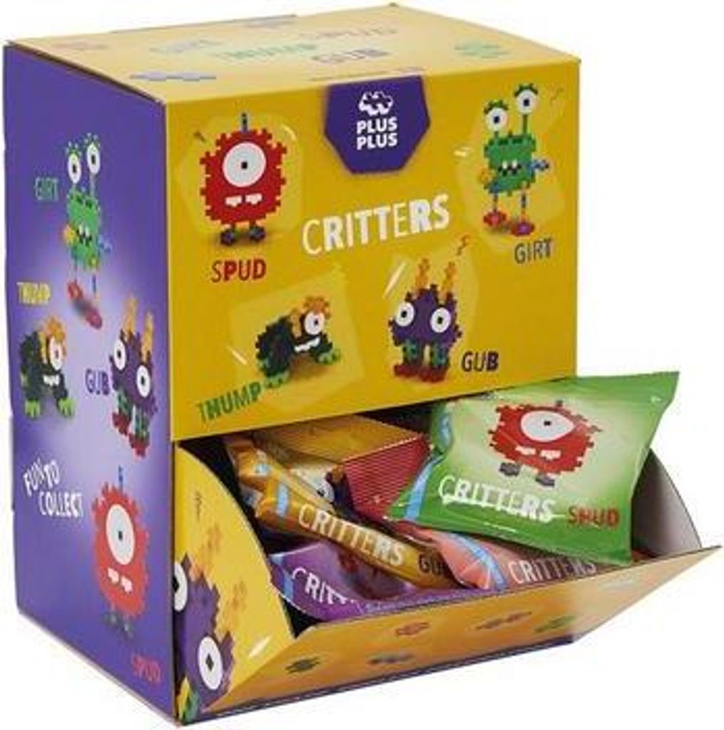 Plus-Plus 4x12er Sortiment Kreaturen Display Spielzeugfiguren einzigartiger Designs