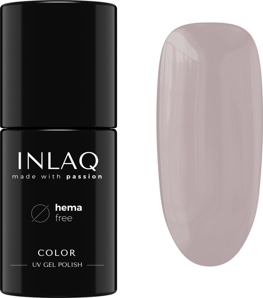 INLAQ HEMA Free UV Nail Polish 6 ml - Gel Nagellack frei von HEMA - Glamour Kollektion, Farbe Latte