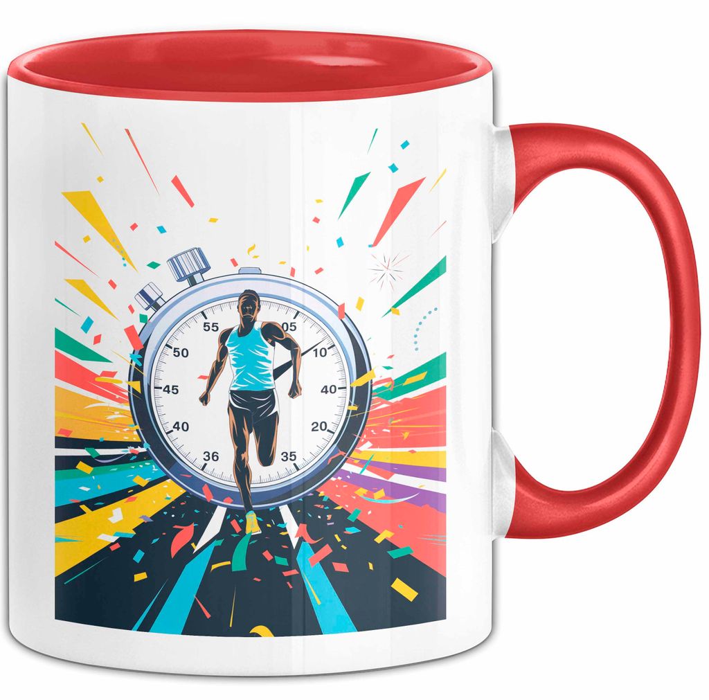 Läufer Tasse Geschenk Lustige Geschenkidee Spruch Für Ziel Linien Jäger (Rot)
