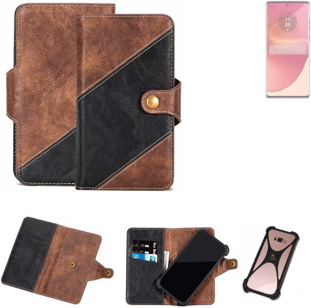 K-S-Trade Handyhülle Schutzhülle Bookstyle Case kompatibel mit Motorola Edge 50 Fusion LATAM Klapphülle Cover Hülle Schutztasche 1x
