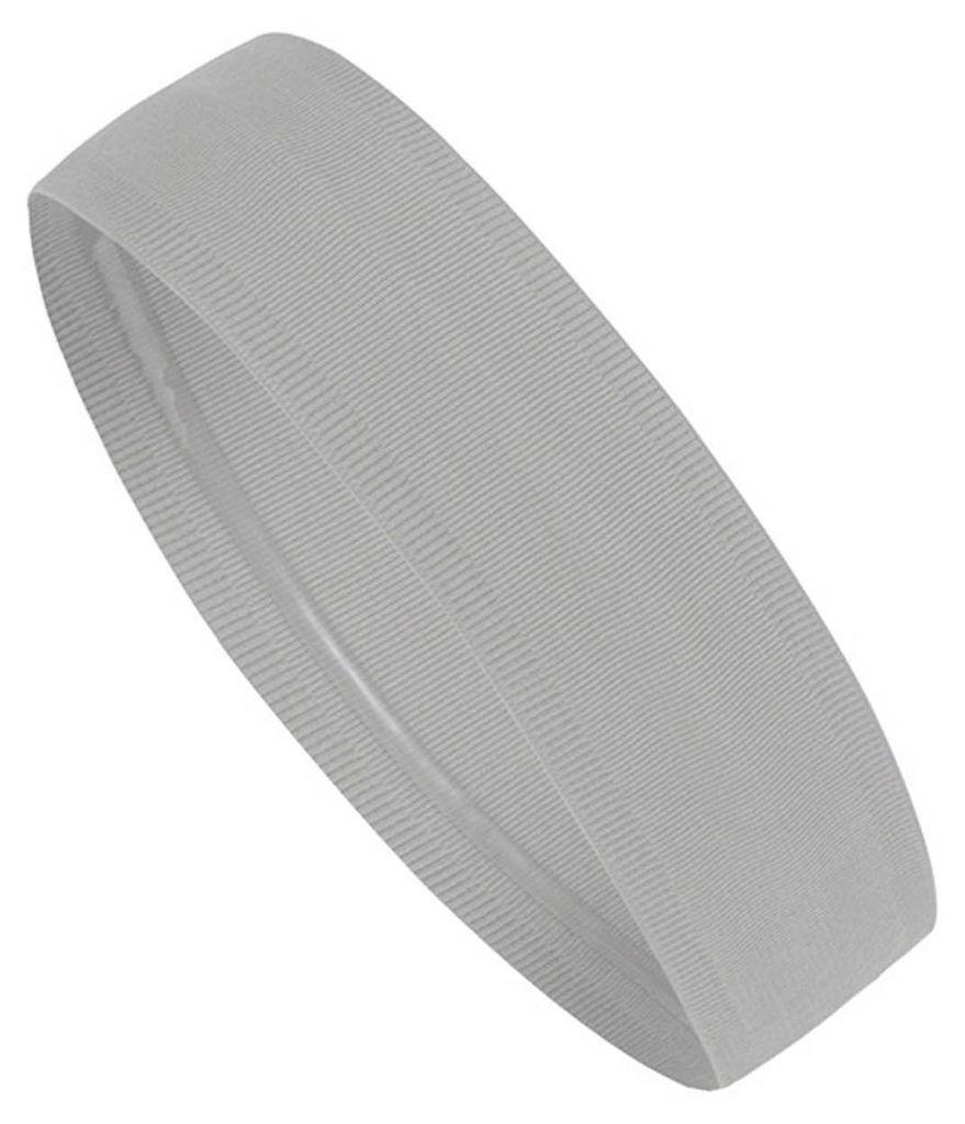 Sport-Stirnband verhindert Verrutschen, leitet Feuchtigkeit ab, weich, elastisch, für Herren und Damen, Schweißband für Fitness, Yoga, Laufen, Grau