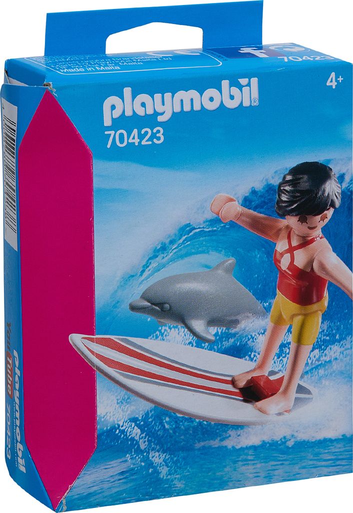 Einheitsgröße|PLAYMOBIL® Surferin mit Delfin 70423 Produktbild 