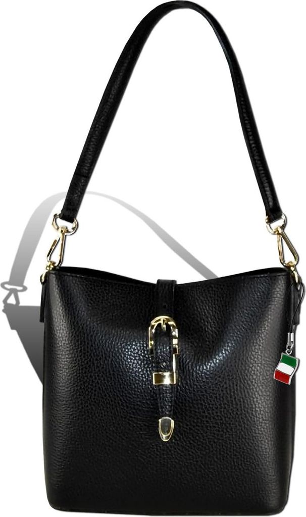Florence Damen Umhängetasche Leder Tasche schwarz D2OTM812S