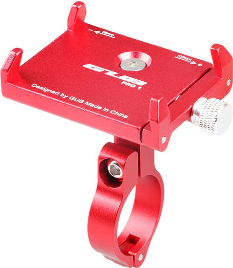 Robuste Handyhalterung GUB PRO1 für Xiaomi M365 / M365 PRO / PRO 2 / 1S / Essential / Mi 3 / Ninebot MAX G30 / Motus Scooty 10 Roller - Farbe Rot