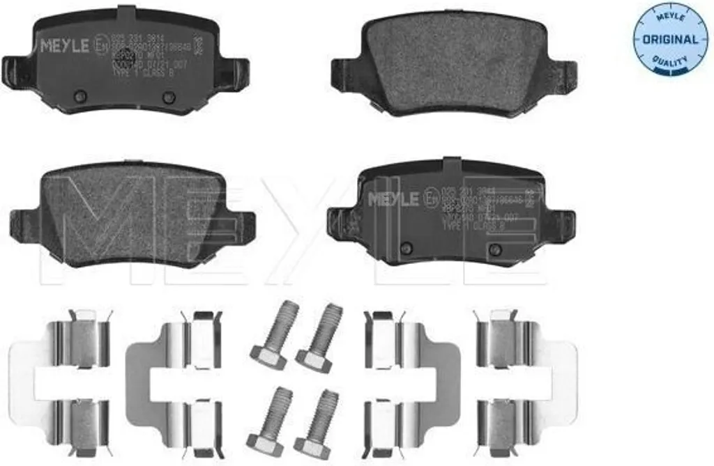 Plaquettes de frein arrière pour Mercedes Classe A W169 et Classe B