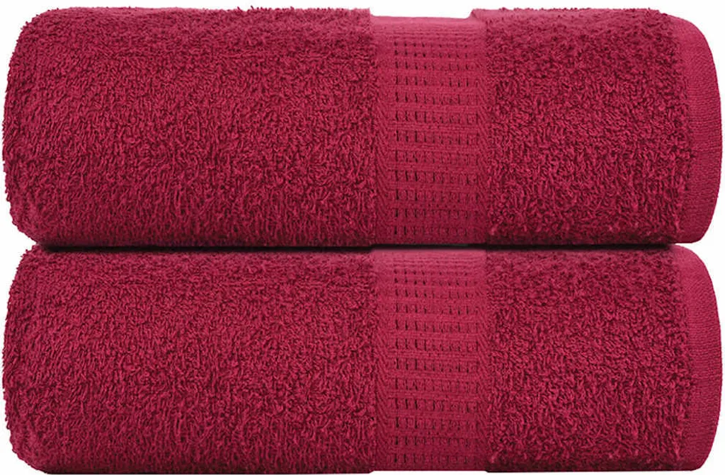 Set 2 Lavette FROGN 30x30 cm Bordeaux - 100% Cotone Assorbente