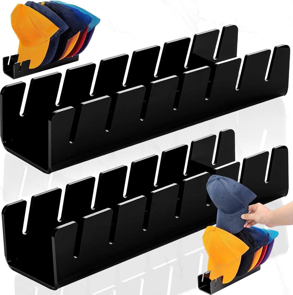 2 Stš¹ck Cap Organizer, Cap Halter, Cap Halterung, Hat Organizer, Keine Installation Acryl Hut Lagerung Stand, Kappenhalter fš¹r Aufbewahrung B...