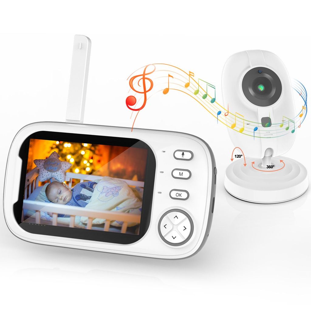BOIFUN Babyphone mit Kamera 5 Zoll LCD Bildschirm Baby Monitor