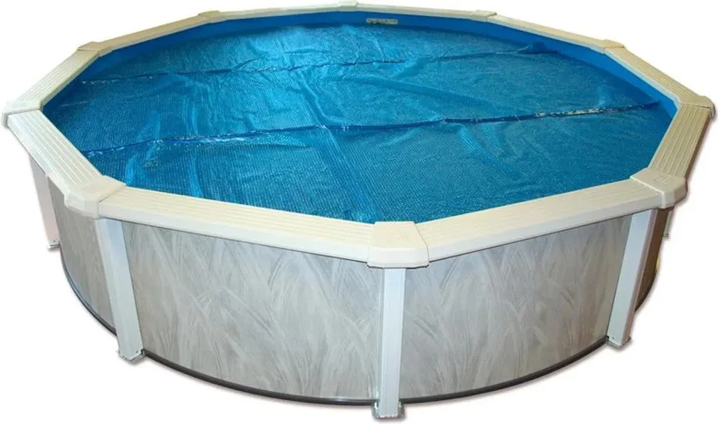 Bâche d'été pour piscine Ø 4,60 m - Couverture thermique bleue 180 µm