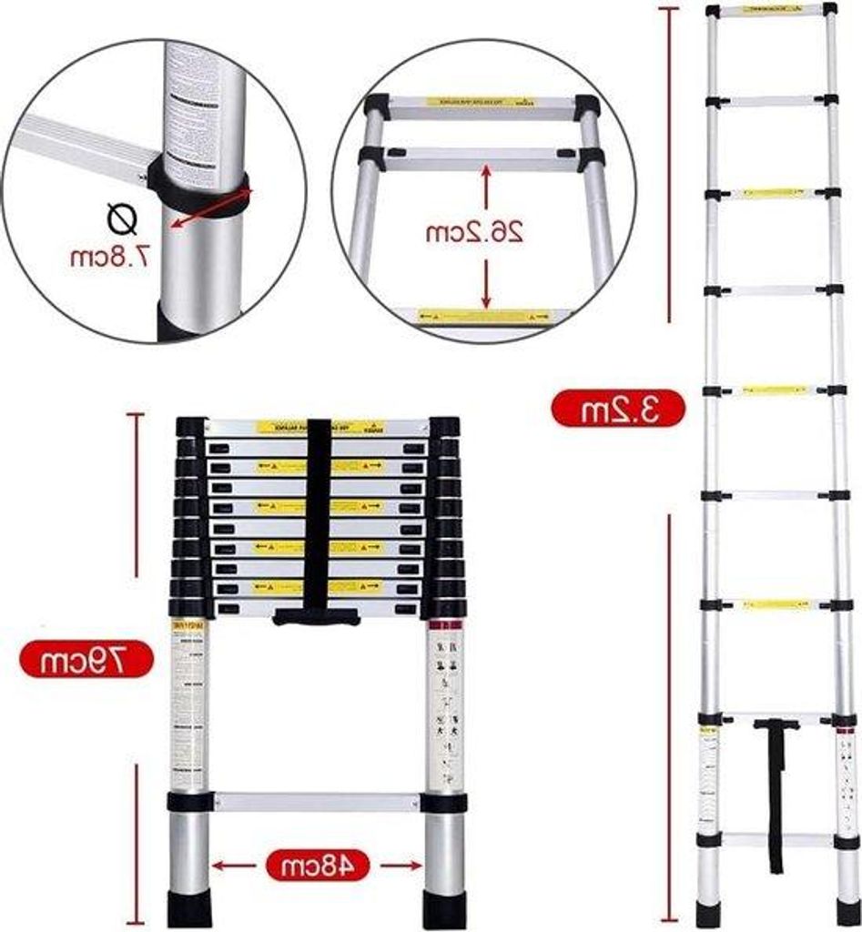 Aluminiumteleskoplader 3,2m für Garage und Auto