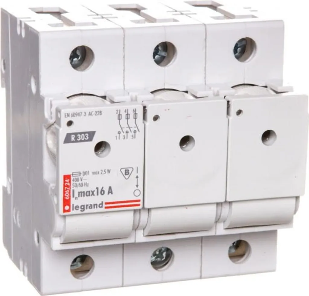 Protection Triphasée 16A avec Interrupteur D01 R303 MAKS Rail DIN