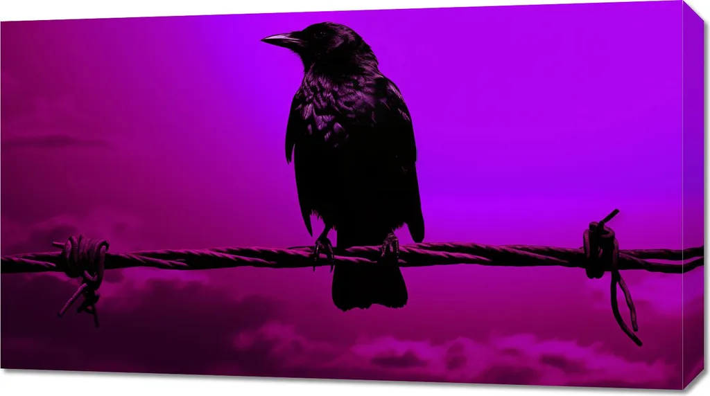 Offerta Quadro Moderno 90x50cm Silhouette Mistero - Tela di Qualità