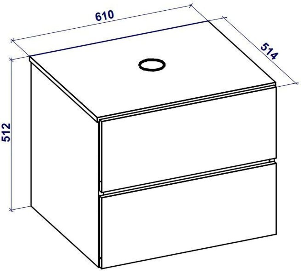nabbi Badezimmerschrank unter dem Waschbecken Baleta S60 – Produktbild 4