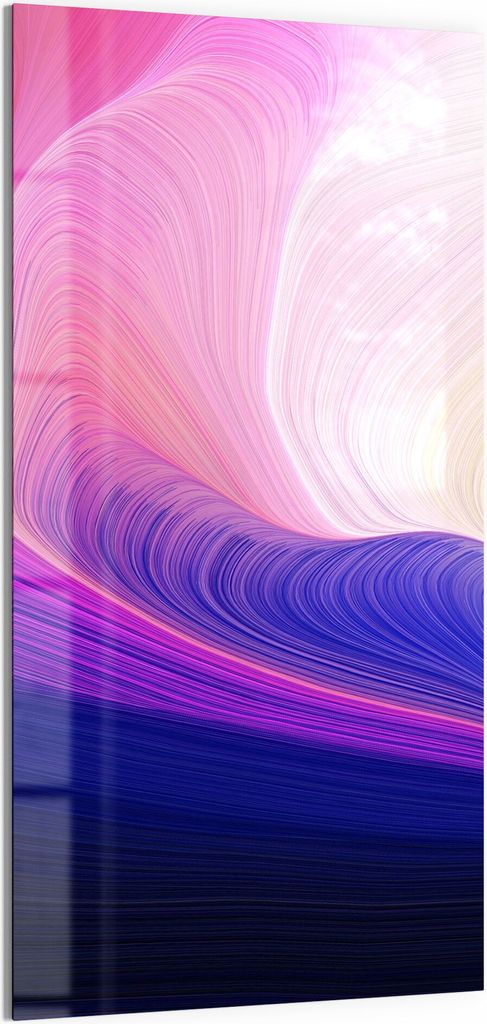 DEQORI Magnettafel Glas 50x100 cm 'Polychromer Farbfluss' beschreibbar Whiteboard