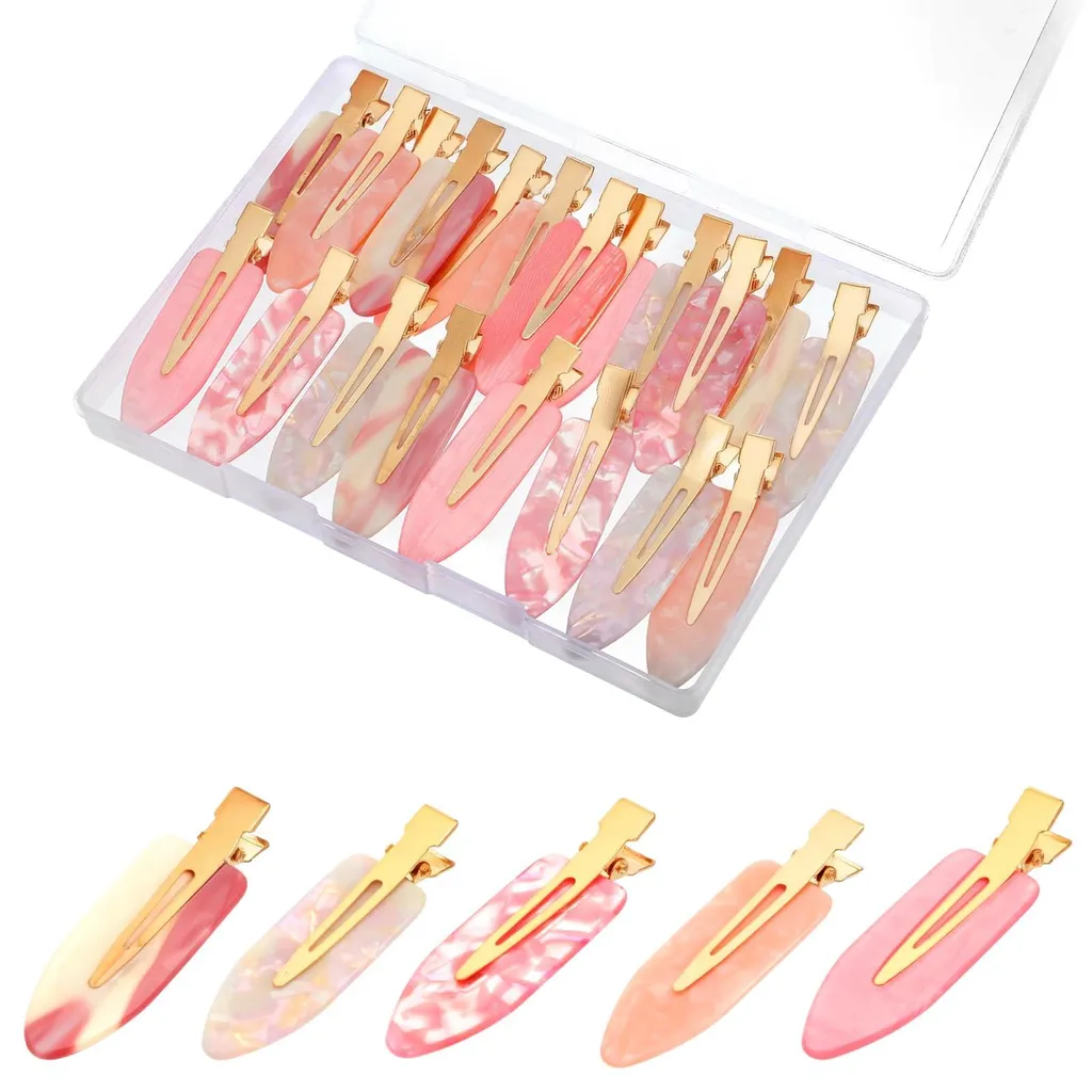 Barrettes Anti-Froissement Indéformables en Acrylique Coloré Lot de 20