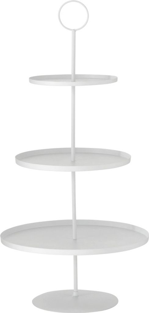 Etagere SIMPLE weiß aus Metall Eisen 3-stöckig schlicht Produktbild 