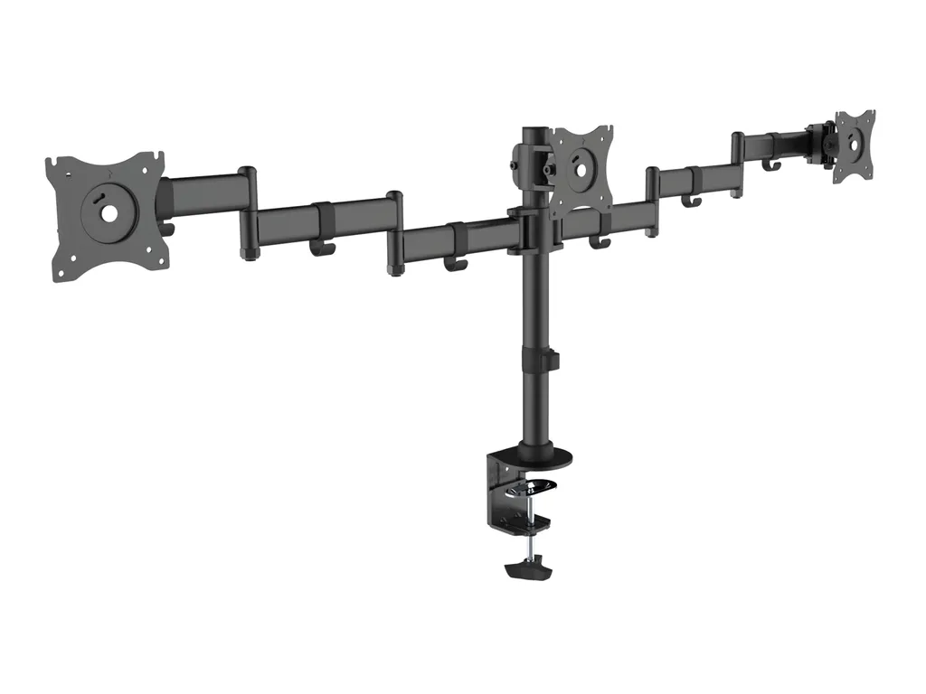 Bras de Bureau pour 3 Moniteurs LCD 13-27 Pouces Equip 650116 VESA
