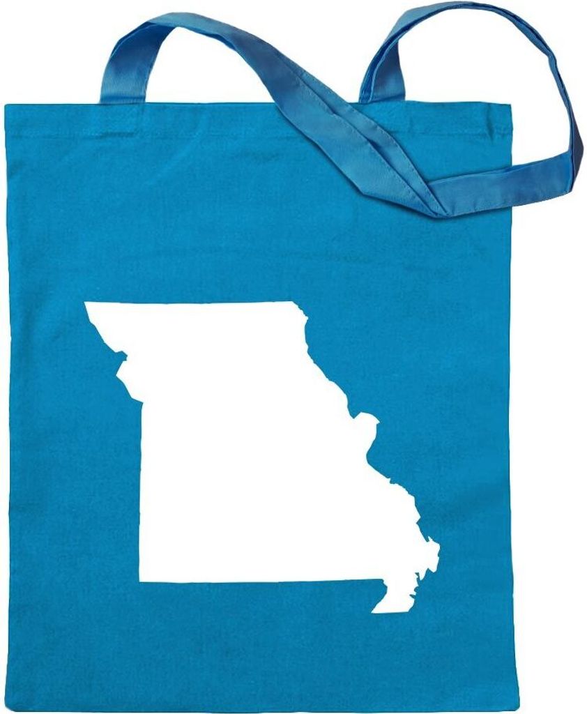 Kiwistar - Baumwolltasche - hellblau - USA - Bundesstaat - Missouri - Tragetasche Stoffbeutel Umhängetasche langer Henkel