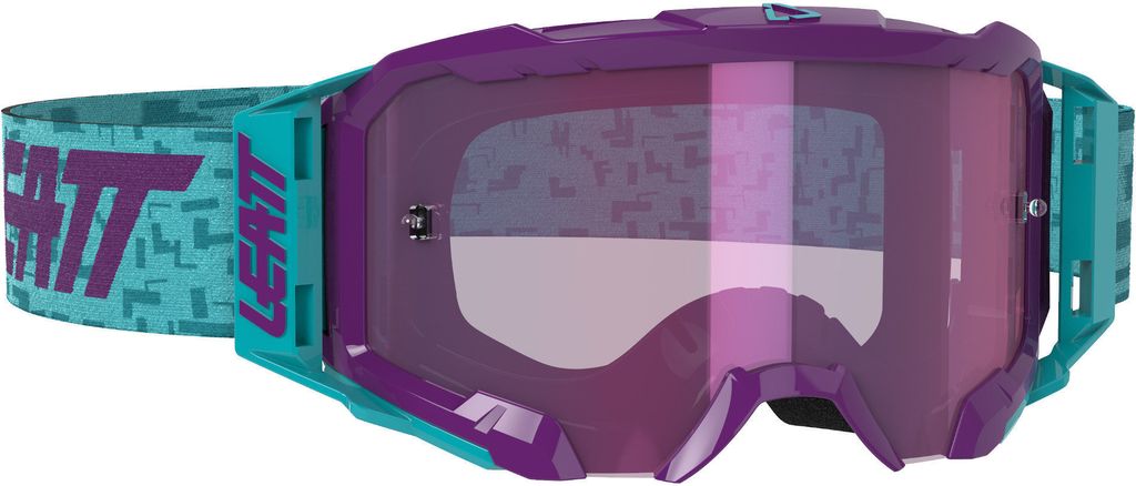 Leatt Motocross Brille Velocity 5.5 Iriz , Türkis Lila