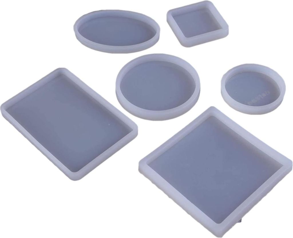Silikon-Gießformset - 6 Formen - wiederverwendbar - flexible Materialien